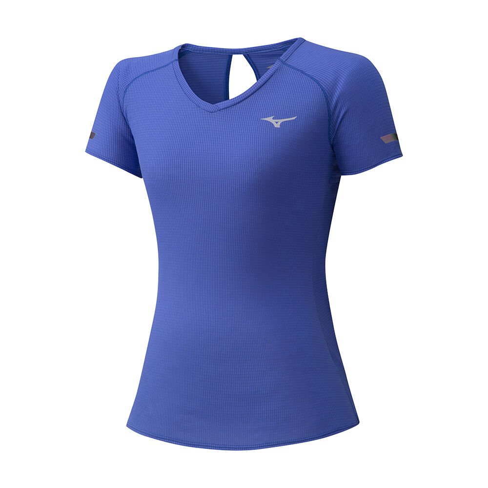 Mizuno Women's T-Shirts DryAeroflow Blue - SDPBAWX-91